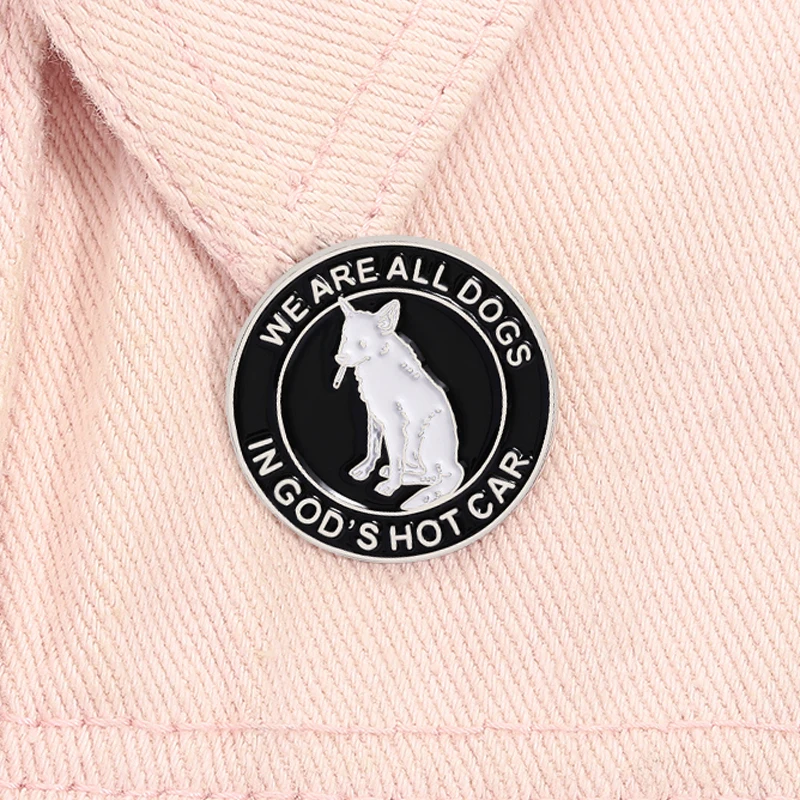 We Are All Dogs In God's Hot Car Enamel Pin Cape Fear Butcher Band Brooch Lapel Backpack Badge Jewelry Gift for Fans Friends