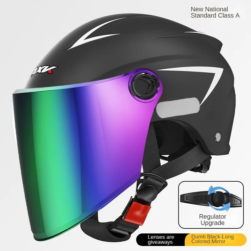 Electric Motorcycle Helmet, Sun-proof and Breathable Half Helmet, All Season Universal Safety Helmet