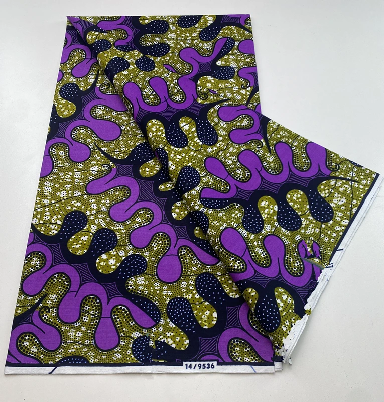 100% tela de algodón con estampado de cera Super Ankara Original de Holanda, 6 yardas, tela Batik africano holandés suave Real para vestido, costura DIY