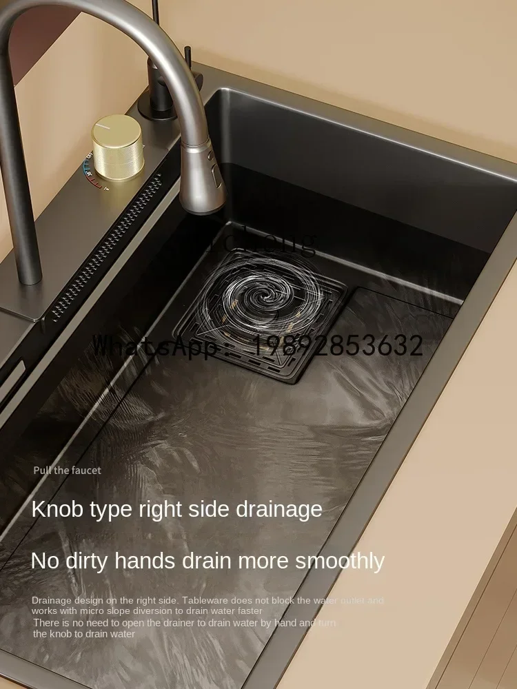 LYY 304 Stainless Steel Kitchen Vegetable Basin Vegetable Washing Sink Household Large Scullery