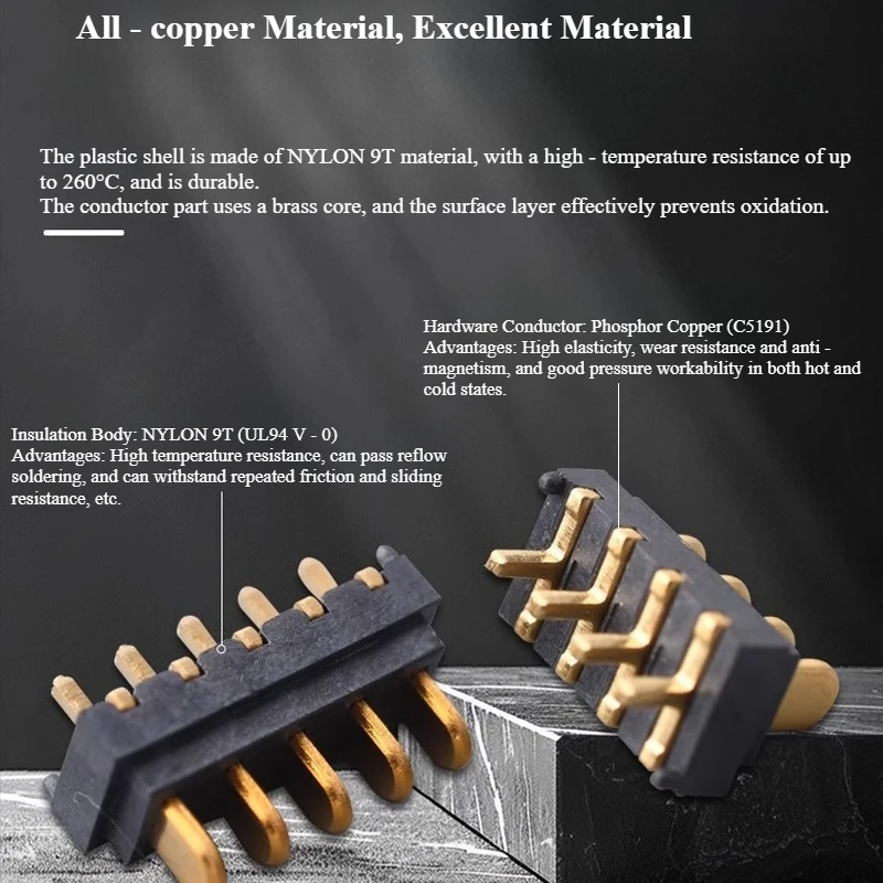 

4P5P Mini Male Seat Female Seat 2.0 Pitch Battery Connector Wall Cabinet Light Drone 180 Degree Blade Insert