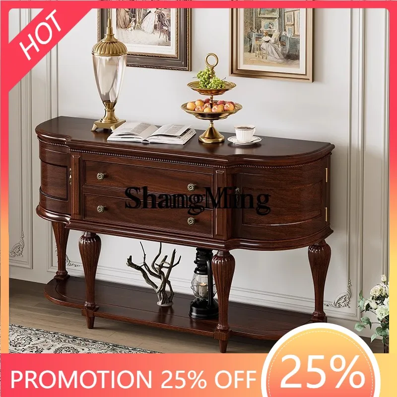 

Новый шкаф для прихожей SM, полностью из массива дерева, ретро-полукруглый настенный шкафчик для хранения вещей