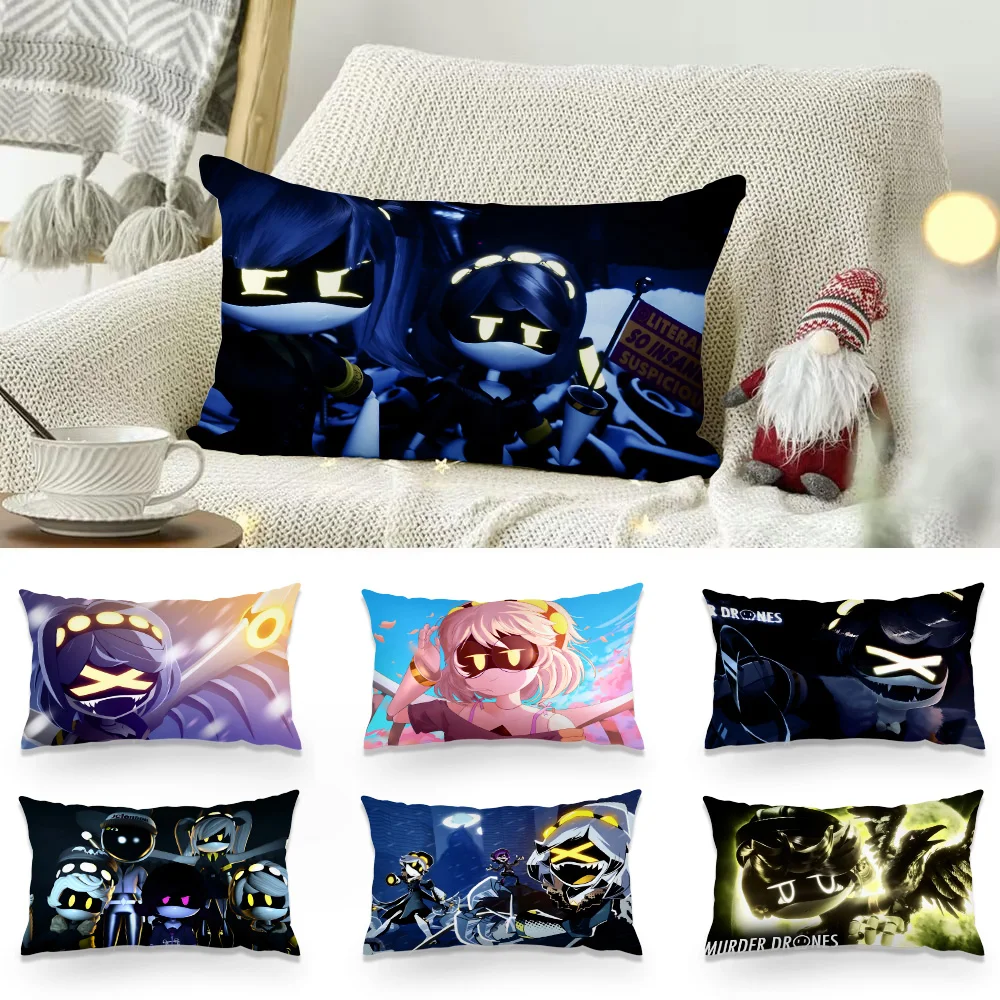 Anime Cartoon Murder Drone Pillow Covers Cartoon Sofa Decorative Home Double-sided Printing Short Plush Cute Cushion Cover Gift