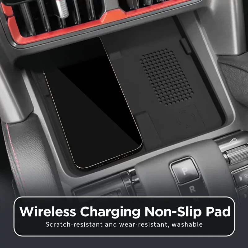 For BYD Shark 6 2024 2025 2026 Wireless Charger Silicone Pad, Center Console Mat Waterproof Anti-Slip Interior Protection Cover