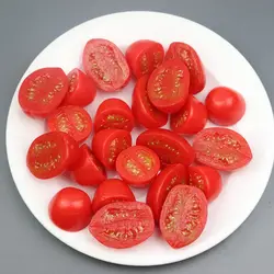 4PCS Food Model Artificial Cherry Tomato Toy Decorative Props Lifelike Simulation Fruit Funny Vegetable Fake Tomato Home Decor