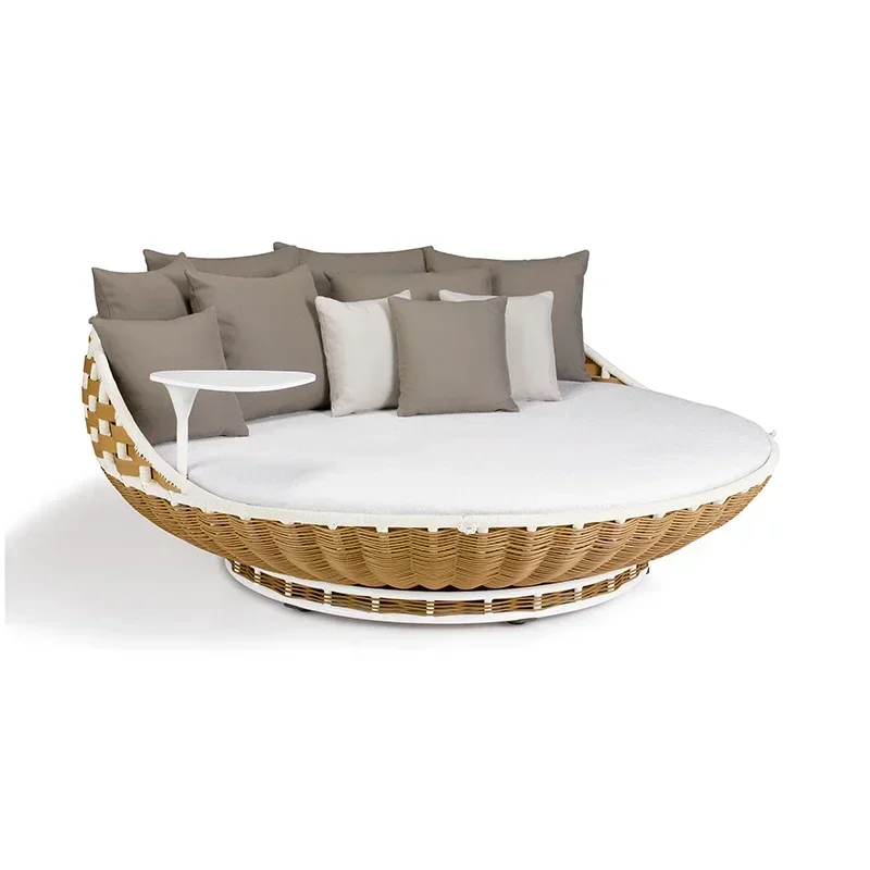 Rattan Bed Floor Sofa Outdoor Balcony Courtyard Terrace Leisure Swing Hanging Chair