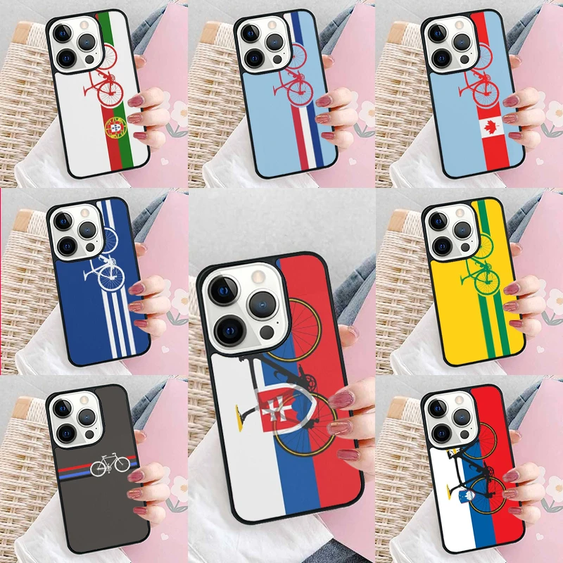 Bike Stripes Slovakia Croatia Slovenia Soft Phone Case Cover for iPhone 16 Promax 15 Pro 13 14 Plus 11 12 Mini XR XS MAX Coque