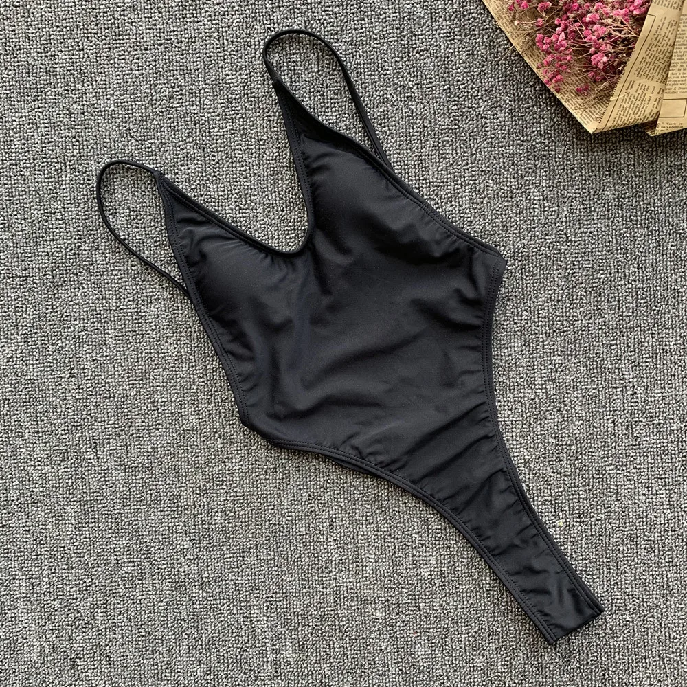 Maillot de bain une pièce, sexy, solide, dos nu, bikini, tanga, body, pour femmes, tankini