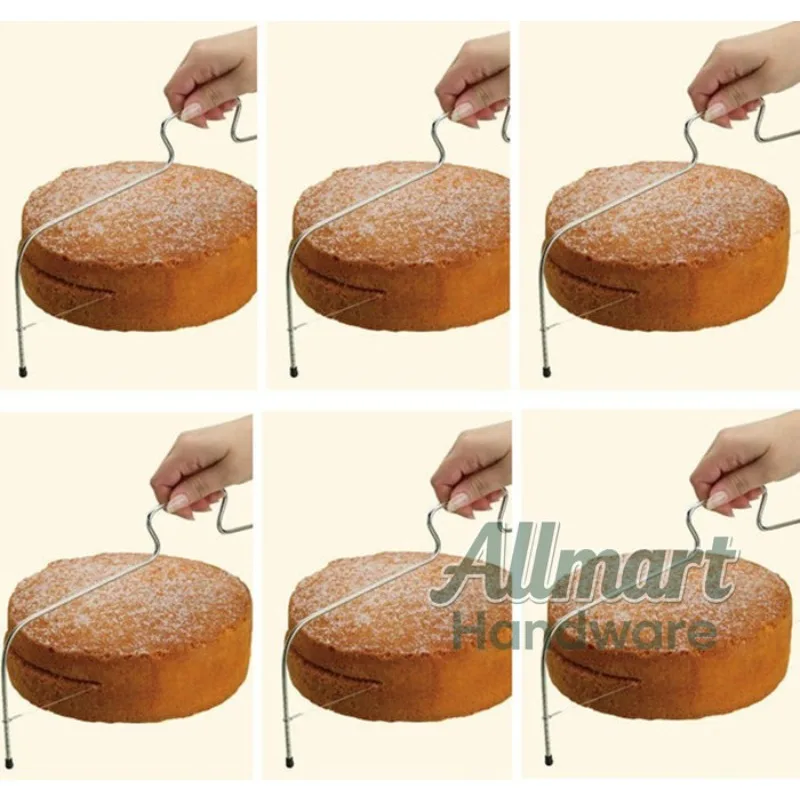 Bread slicer, double line cake slicing and layering machine, food grade stainless steel baking tool, durable and sturdy
