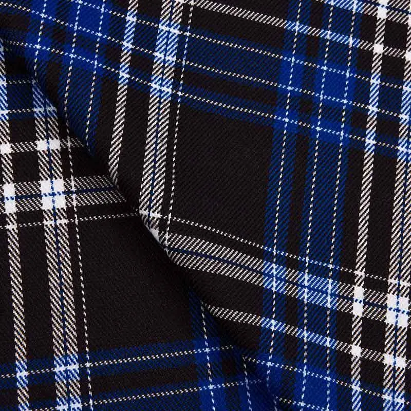 The fabric of twill color woven shirt and suit lining is made polyester-cotton brushed