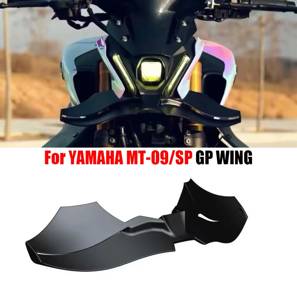 

For YAMAHA MT-09/SP motorcycle accessory 2021 2022 2023 GP wing abs black front spoiler lower lip thrust MT09/SP front spoiler