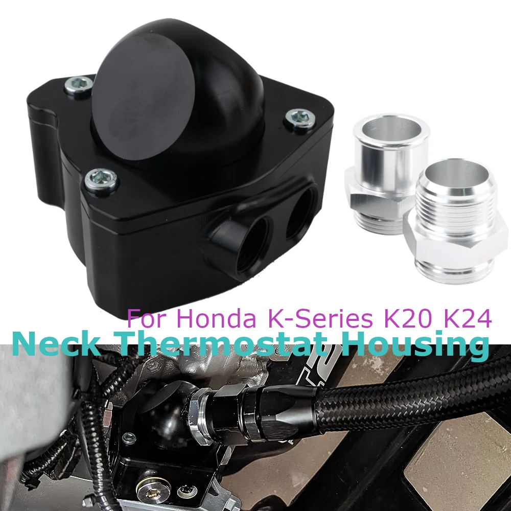 

High-performance Neck Thermostat Housing V2 For Honda K-Series K20 K24 Engines Radiator Hose K Swap Black Aluminium