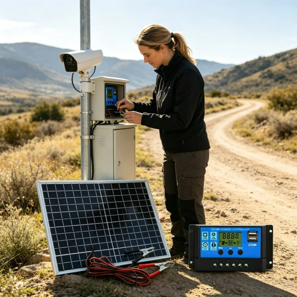12W Portable Solar Panel Monocrystalline Kit Aluminum Frame with 12V PWM Charge Controller for Camping Hiking RV Marine