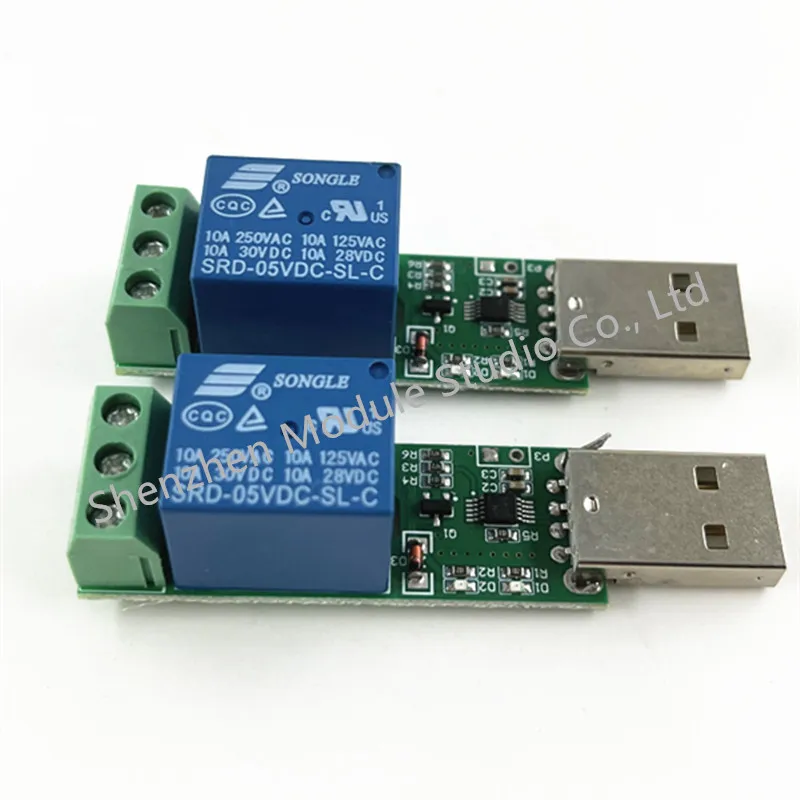 1PCS HID Drive-free USB 1 Channel 5V Relay Module Can Control the Relay On and Off On the Computer Side