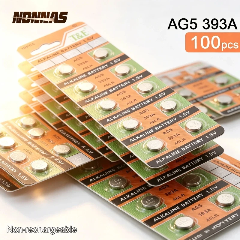 

100pcs AG5 LR754 SR754 193 393 L754 LR48 SR754SW Alkaline Button Batteries 1.5V round Cell Coin for Calculator Radio Toy