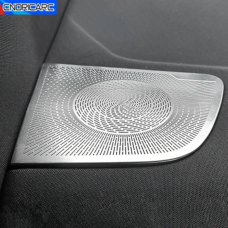 For Mercedes Benz E Class W214 2024 Car Trunk Speaker Panel Cover Tail Rear Audio Stickers Stainless Steel Interior Accessories