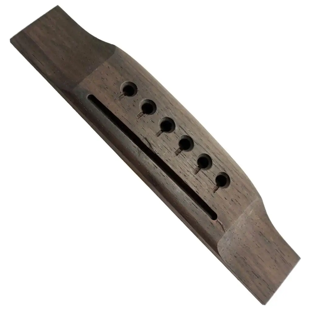 Solid Wood Rosewood Saddle Through Guitar Bridge for Acoustic Guitar