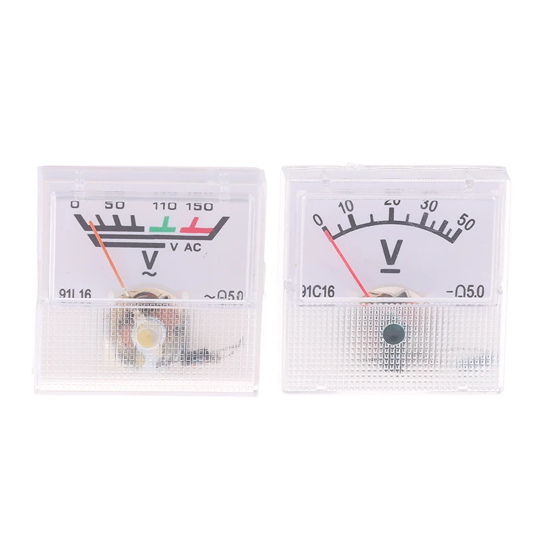 40*40*30mm AC 150-300V DC 10-250V DC 5-75A Ammeter Mini Voltage Current Meter Tester Analog Pointer Volt Ammeter Panel Meter