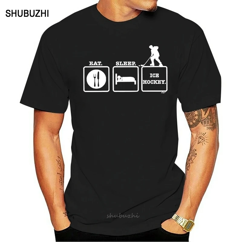 Funny Novelty T-Shirt Mens Tee TShirt Eat Sleep Ice Hockey M Xl 2xl 9xl Tee Tshirt