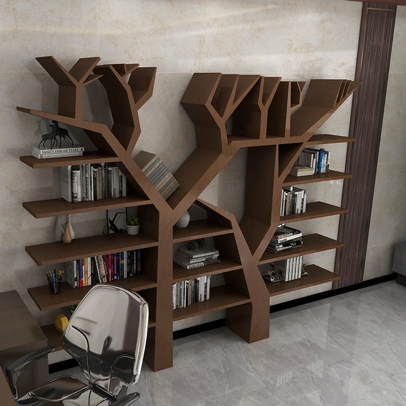 Display Book Shelves Wood Tree Bookshelf Storage Living Room Bookends Library Buffet Cabinet Estanteria Madera Room Furniture