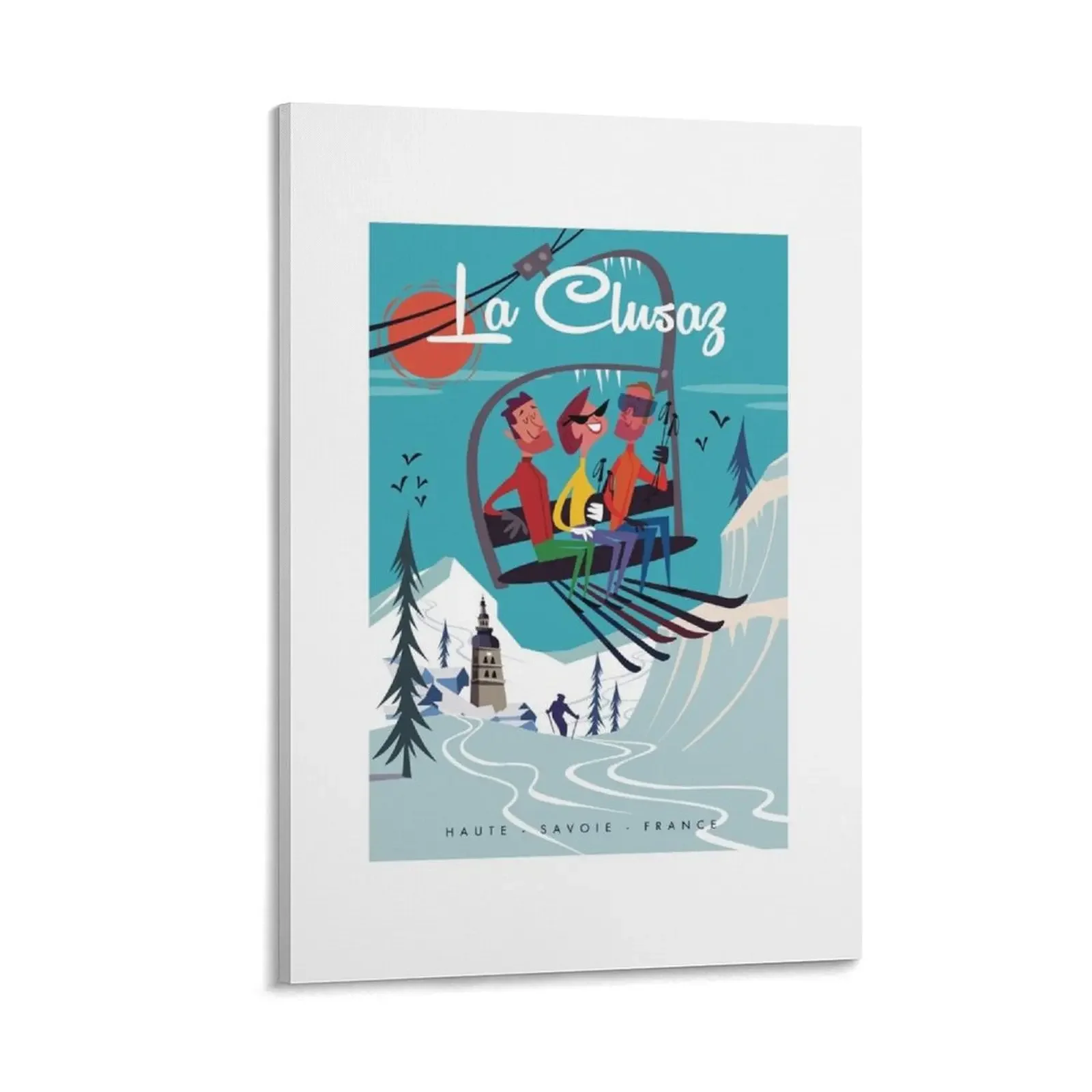 

La Clusaz ski poster Canvas Painting ornaments for home painting