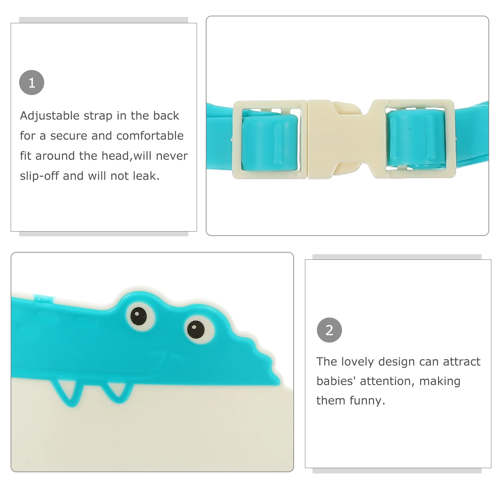 

Adjustable Waterproof Ear Protection Bathing Hat Baby Shampoo Hair Wash Hat Cartoon Kids Shower Cap Children's Bath Caps