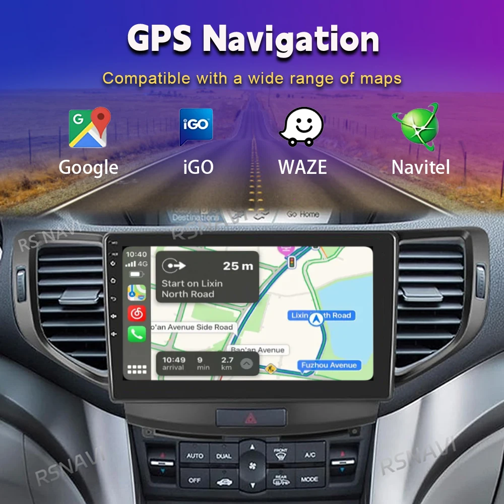 Android 15 Carplay Auto DSP 2K Screen Car Radio Multimedia Player For Honda Accord 8 2008-2012 Autoradio Stereo 2din Head Unit