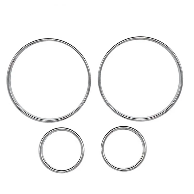 بقوة غطاء عداد سرعة السيارة الحافة تقليم لوحة القيادة قياس حلقة مجموعة لسيارات BMW E39 5 سلسلة E38 7 سلسلة E53 X5 استبدال أجزاء 4 قطعة