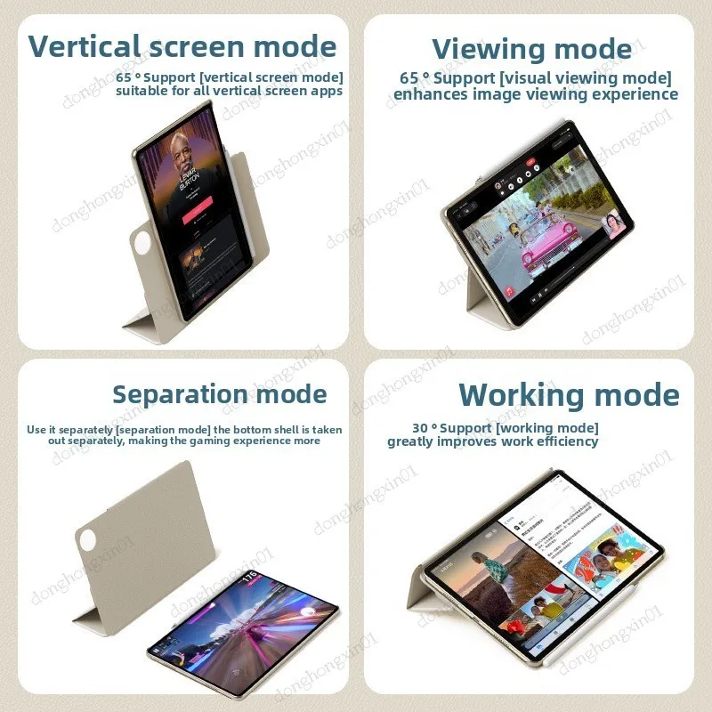 for ZTE RedMagic Tablet 3 Pro REDMAGIC Astra 9.06 inch Case Magnetic Tablet Cover PU Folding Stand Cover