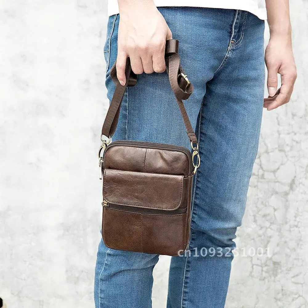 Luufan 2020 New Fashion Genuine Bag Shoulder Bag for man Flap Men Bags Crossbody Mini Messenger Small Male Bag Travel Leather