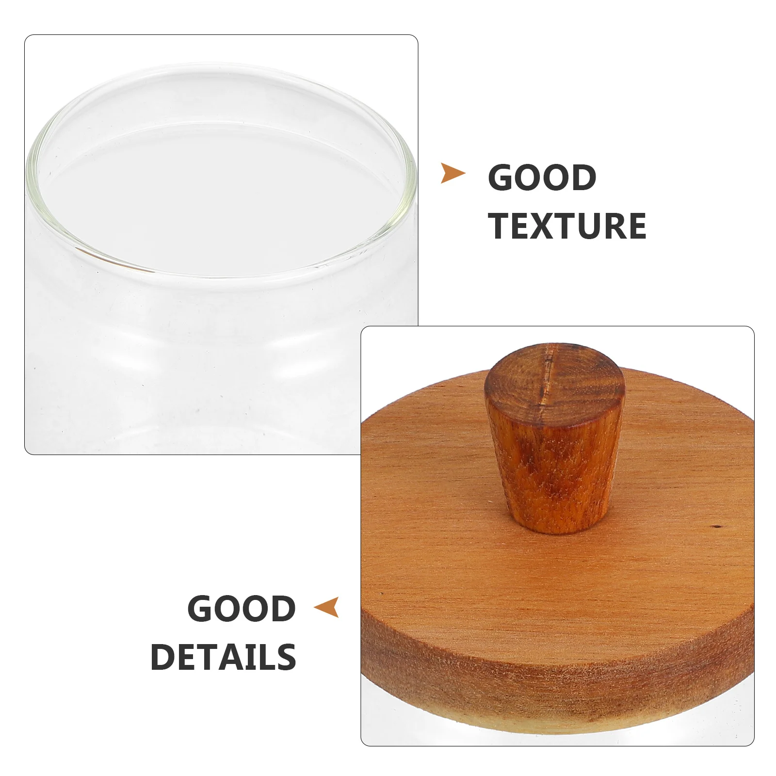 1 set di contenitori per barattoli di vetro per miele con coperchio in legno, bastoncini per miele, dispenser per contenitori per sciroppo da cucina, barattolo per sciroppo domestico