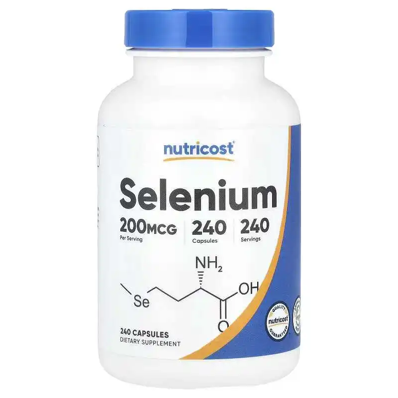 

200mcg Selenium Capsules 240 Count Supports Immune System Thyroid Health Nutritional Supplement