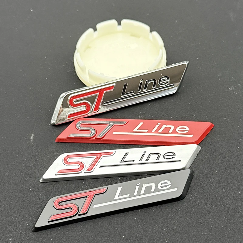 ثلاثية الأبعاد المعادن Stline شعار ST خط شعار ملصق سيارة درابزين الجانب شارة لفورد فوكس فييستا بوما فييستا كوغا مونديو اكسسوارات السيارات