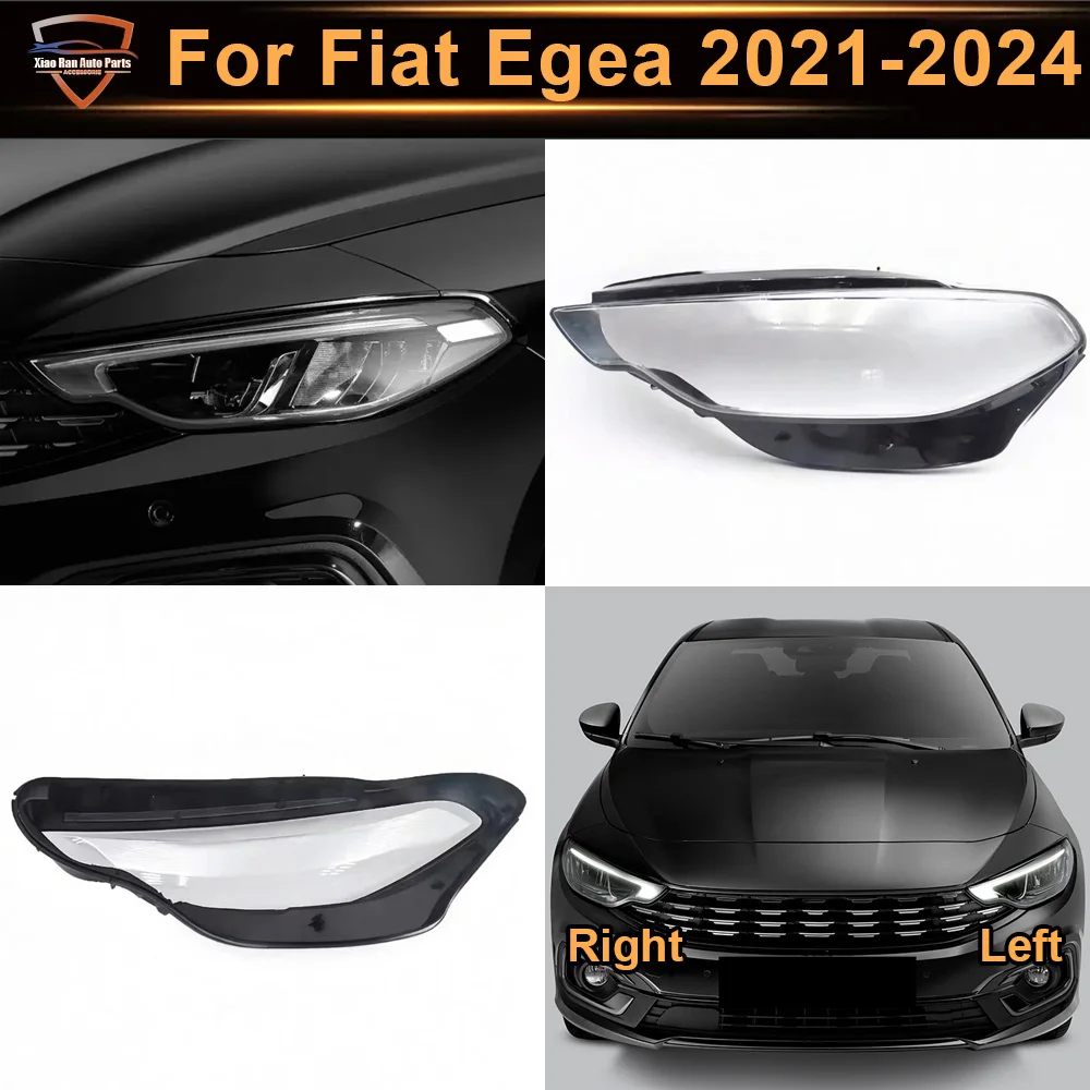

Car Front Headlight Cover Auto Headlamp Lampshade For Fiat Egea 2021 2022 2023 2024 Lampcover Head Lamp light Lens Shell Caps