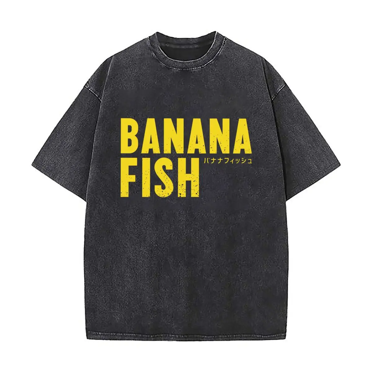 Banana Fish Anime T-shirt Vintage Washed Y2K Aesthetic Unisex Oversized Short Sleeve Summer Cotton Retro Streetwear Hot Sale