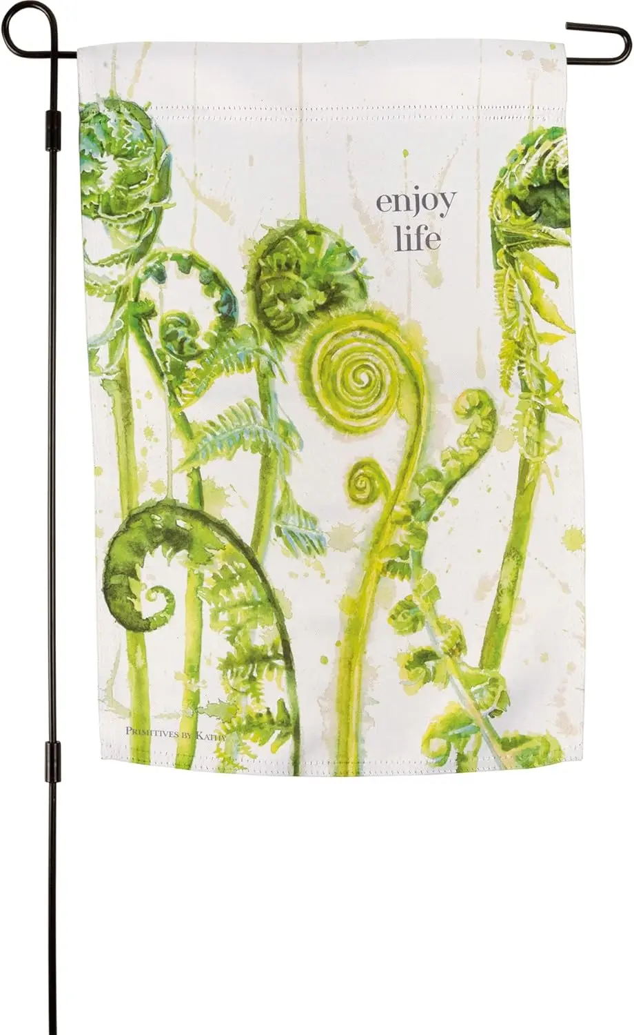 Primitives by Kathy Green Botanical Design Enjoy Life Polyester Garden Flag 12x18