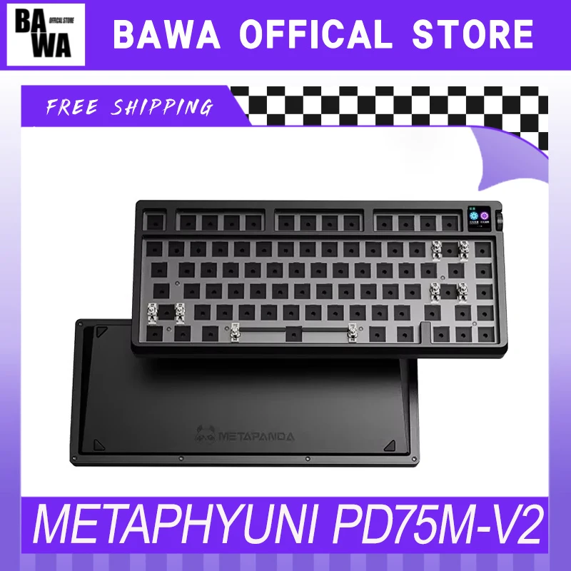 

METAPHYUNI PD75M-V2 Mechanical Keyboard Kit 3mode 2.4G Wireless /USB/Bluetooth Keyboard Kit RGB Hot Swap Gamer Keyboard Kits