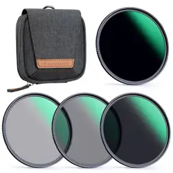 K&F Concept ND4 ND8 ND64 ND1000 ND Filter Kit with Filter Bag NANO-X 67mm ND Filter 82mm 49mm 52mm 55mm 58mm 62mm 72mm 77mm