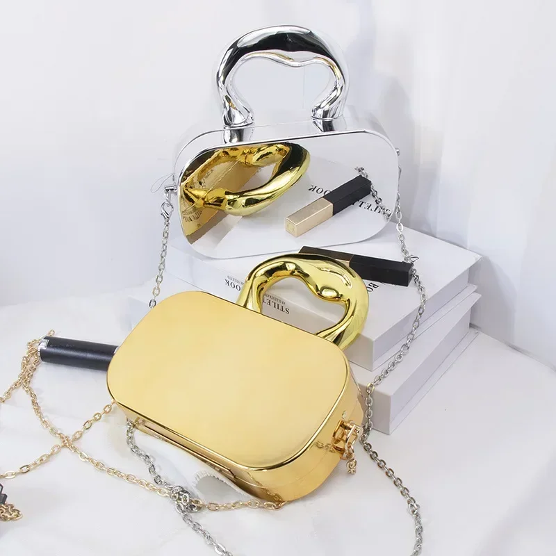 Children Messenger Bags Mirror Box Bag Chain Cross Bag Fashion Handheld Women Bag Designer Bags Purse and Handbags Сумка Женская image 3