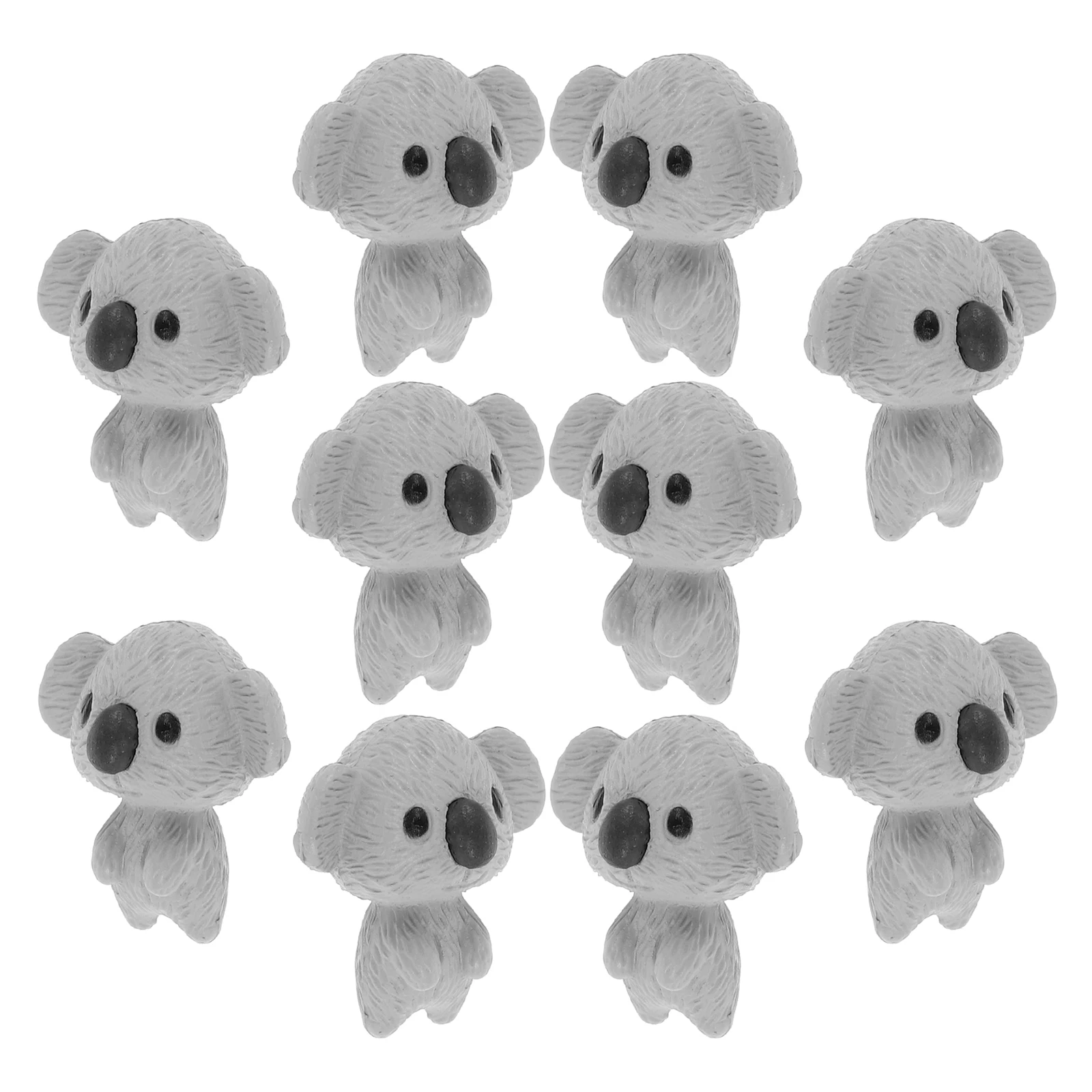 

10pcs Keychains Mini Resin Figurines Cute Animal Charms Portable Decorative Accessories for Bags Keys Fairy Garden Party