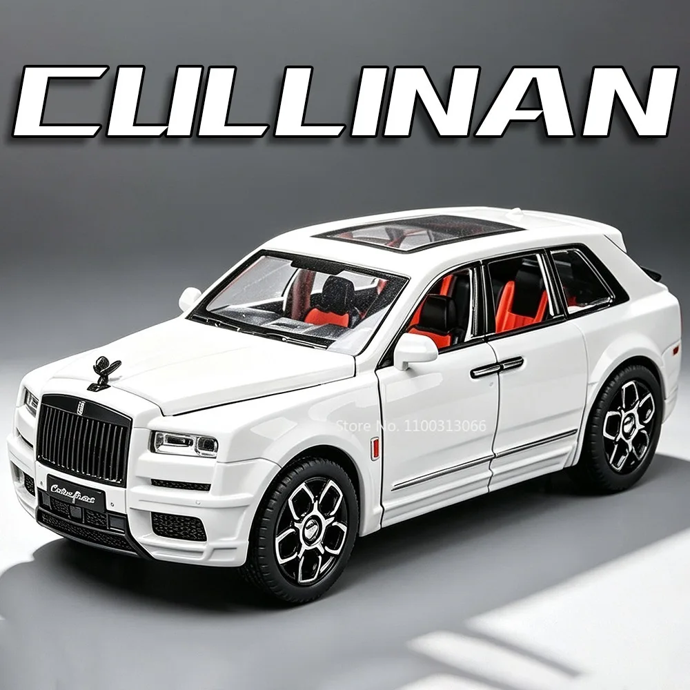 1:32 Rolls-royce Cullinan Model Toy Cars Alloy Diecast Doors Opened Sound Light Pull Back Exquisite Interior Ornament Car Models