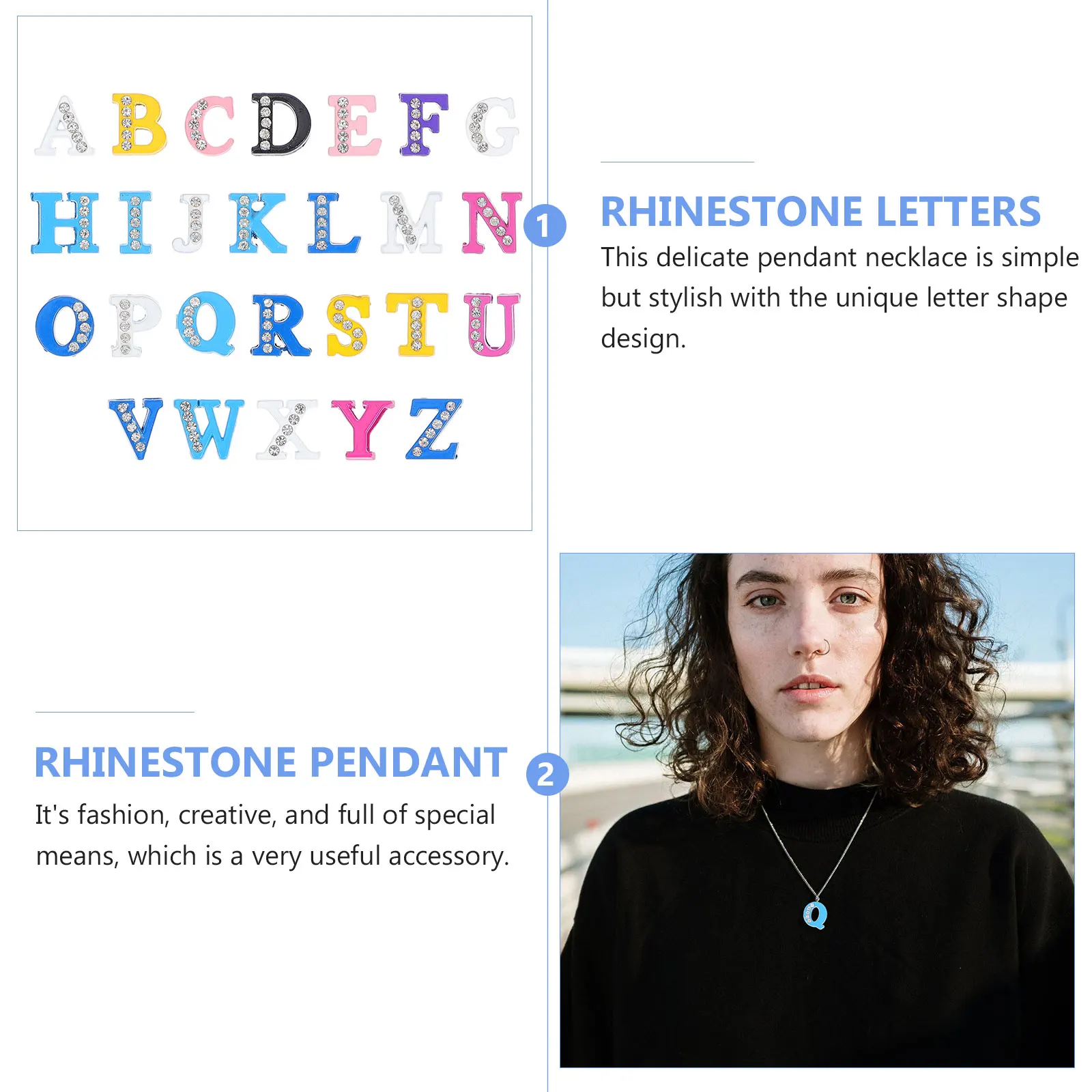 

26 Pcs Diamond Letter Charms Alphabet Beads Jewelry Bracelet Jewellery Letters Pendant Alloy Initials