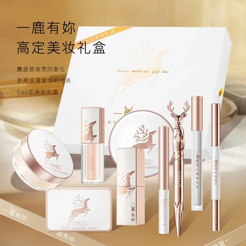 it makeup set 9PCS/SET air cushion bb cream mascara eyeliner lipstick lip tint COSMETIC make up women gift box makeup kit