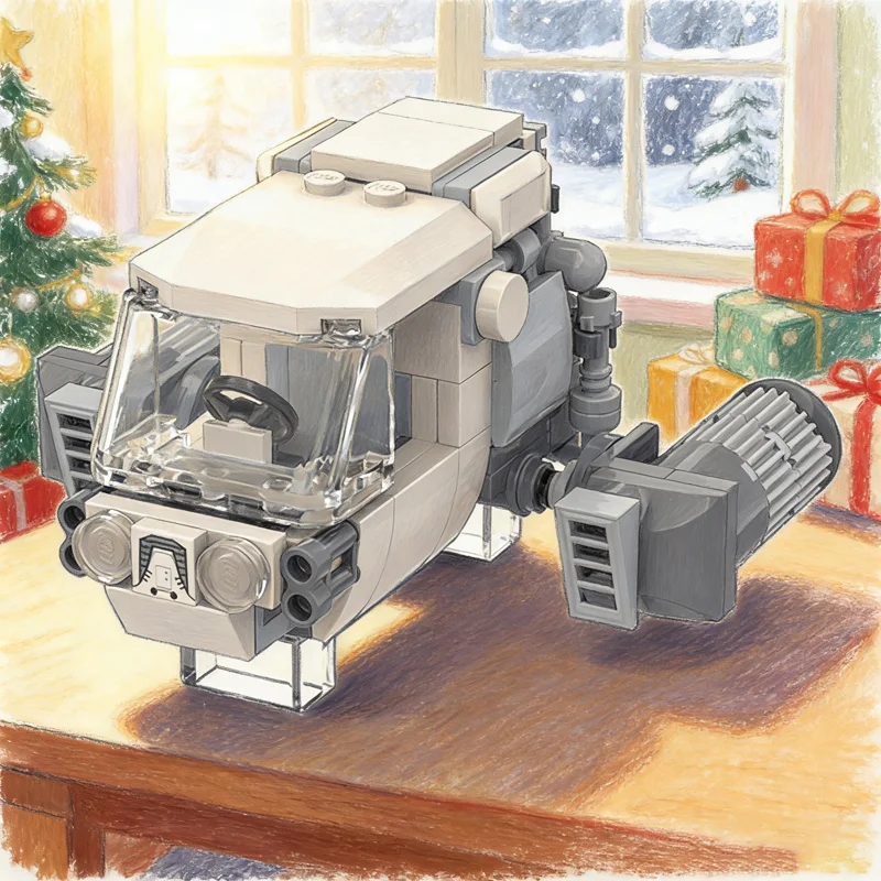 125pcs MOC Star Battle AV Single Person Cargo Speeder Model Building Blocks Festival Gifts Architecture Toy Education Brick