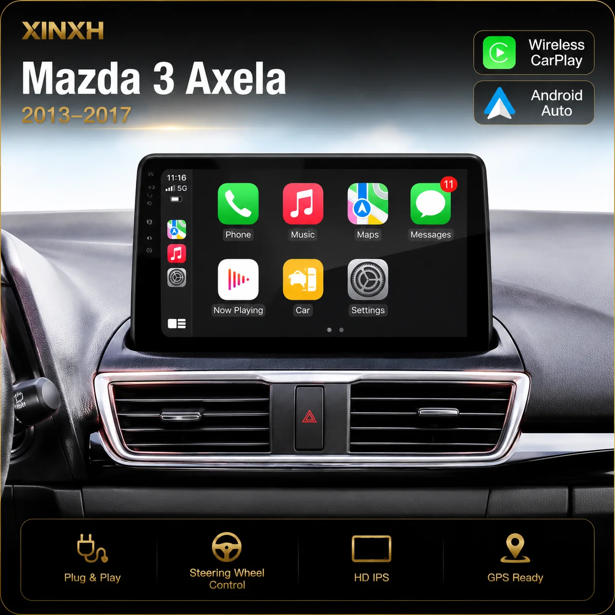 Android Car Radio GPS Navigation Player For Mazda 3 Axela 2013-2017 Wireless CarPlay Android Auto Octa Core 4G WIFI DSP Canbus C
