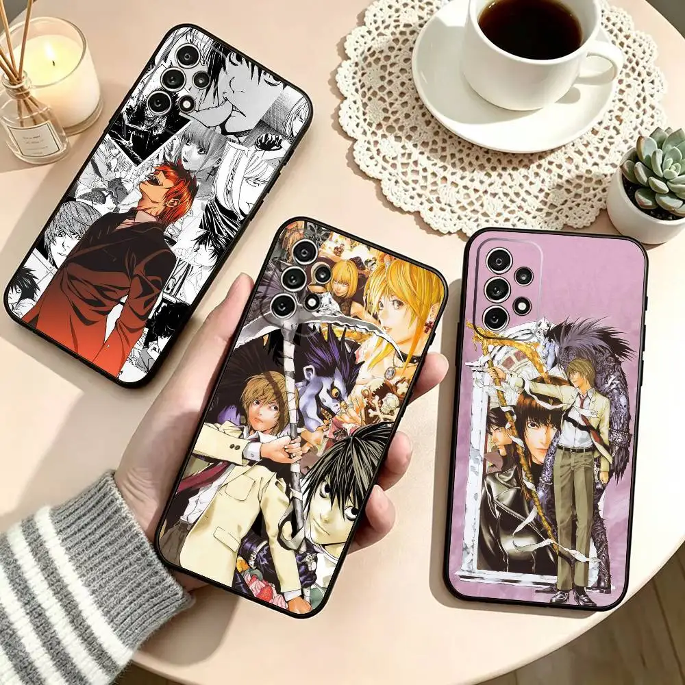 Cool D-Death N-Note Anime Phone Case For Samsung S25,S24,S21,S22,S23,S30,Ultra,S20,Plus,Fe,Soft Silicone Black Cover