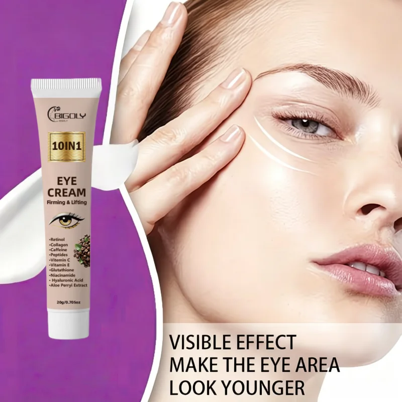 3 Tubes of 10-in-1 Eye Cream, Moisturizing, Nourishing, Firming the Skin, Lifting and Tightening, Eye Care