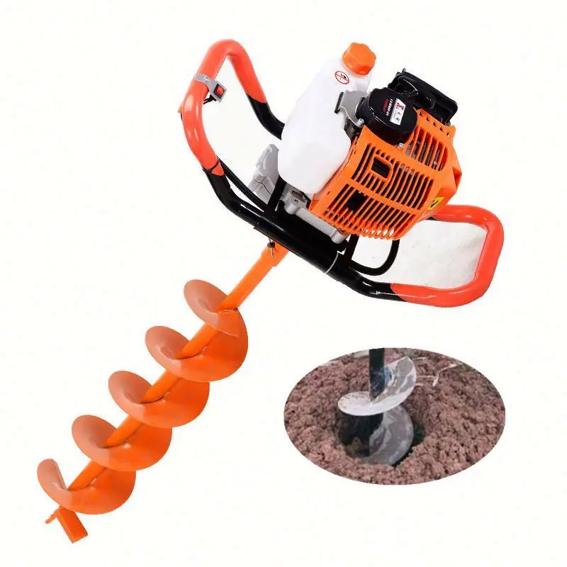 portable type ground hole drilling digging machine handheld earth auger drill