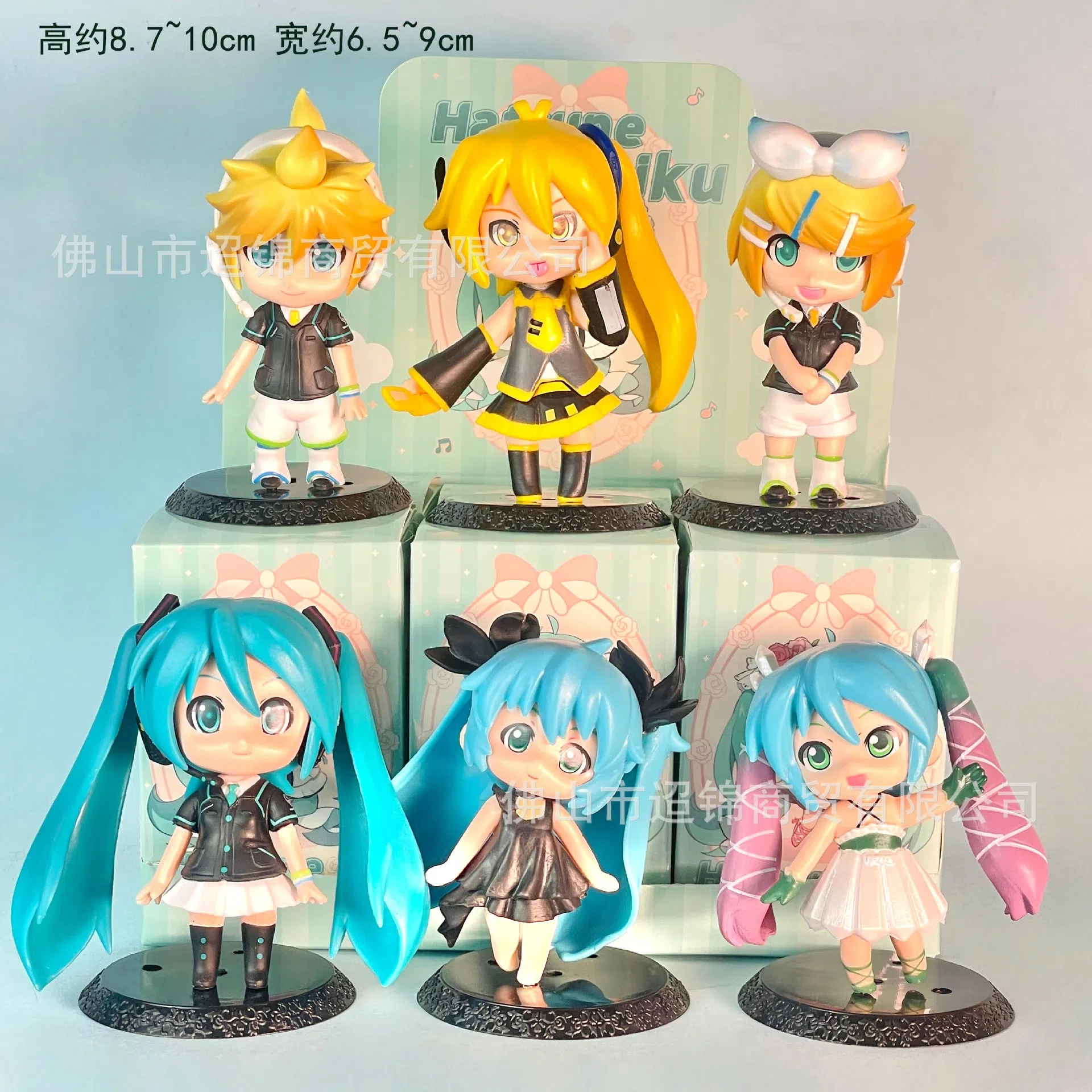

6th generation 6pcs/set Anime Hatsune Miku q-version Standing posture Action Figure PVC Model Toys Doll Desk Decor Gifts boxed