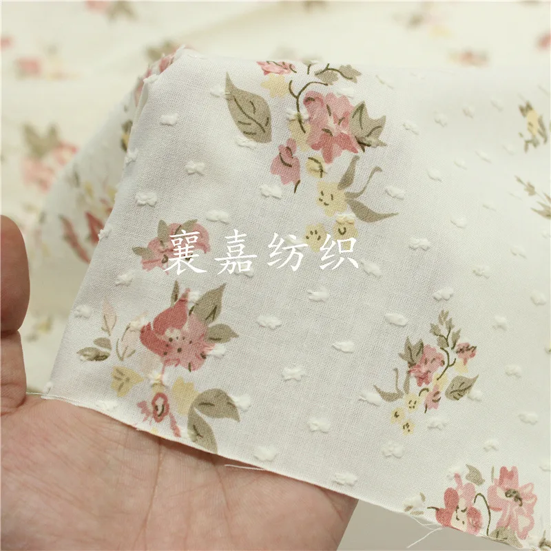 145x50cm Cotton Jacquard Cut Flower Floral Fabric, Making Children\'s Clothing Women\'s Cloth